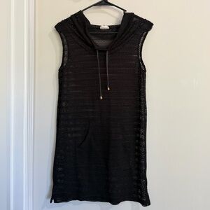 Akini Black Sleeveless Swim Cover-Up